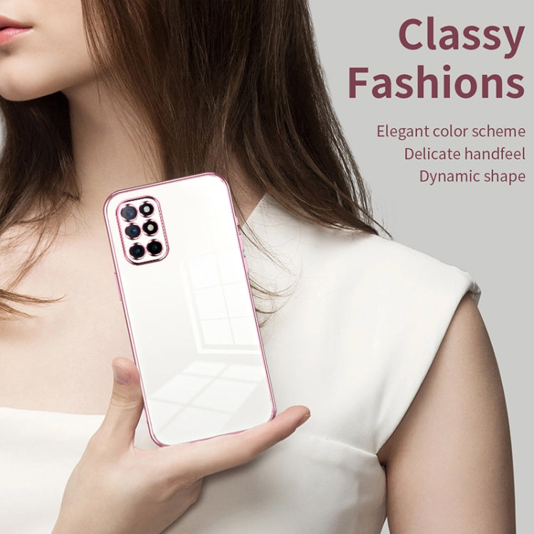 Funda para OnePlus 8T con Orificio Fino y Revestimiento Transparente (Azul)