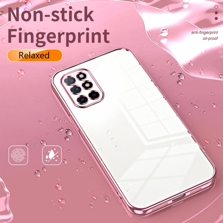 Funda para OnePlus 8T con Orificio Fino y Revestimiento Transparente (Azul)