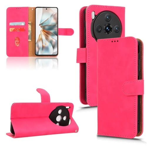 Funda de Cuero con Tapa Magnética para ZTE Nubia Z60S Pro (Rosa)