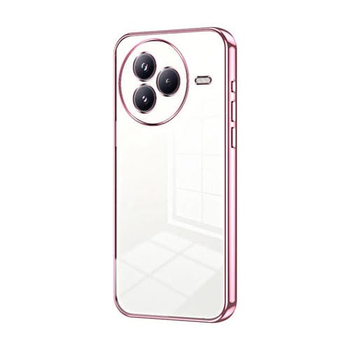 Funda transparente con orificios finos para Xiaomi Civi 5 Pro (rosa)