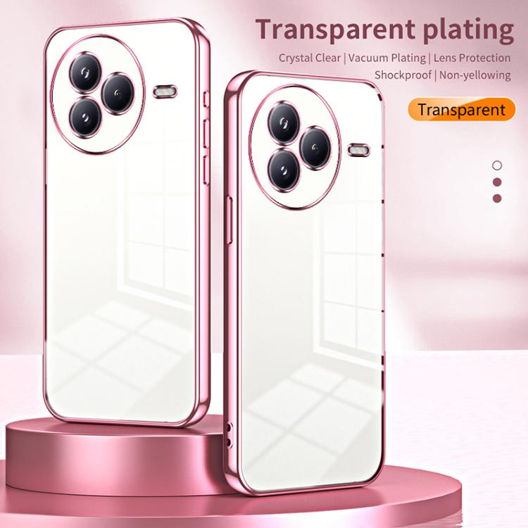 Funda transparente con orificios finos para Xiaomi Civi 5 Pro (rosa)