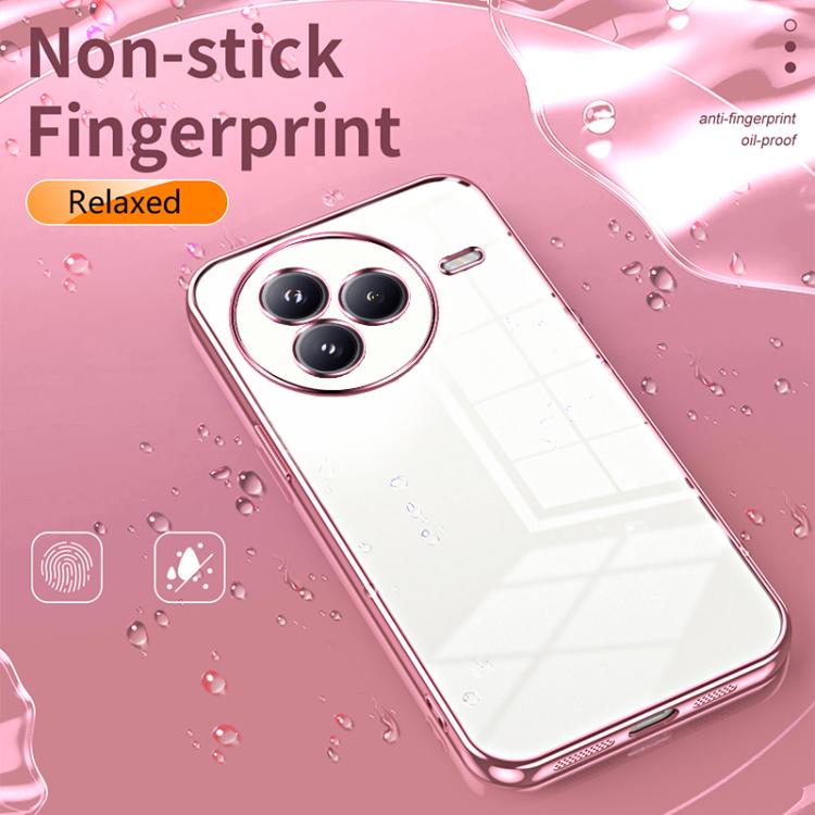 Funda para Xiaomi Civi 5 Pro con orificios finos y revestimiento transparente (dorado)