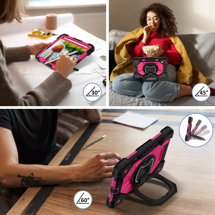 Funda híbrida de silicona con diseño de robot para iPad Mini 2024/Mini 6 (Negro, Rosa y Rojo)