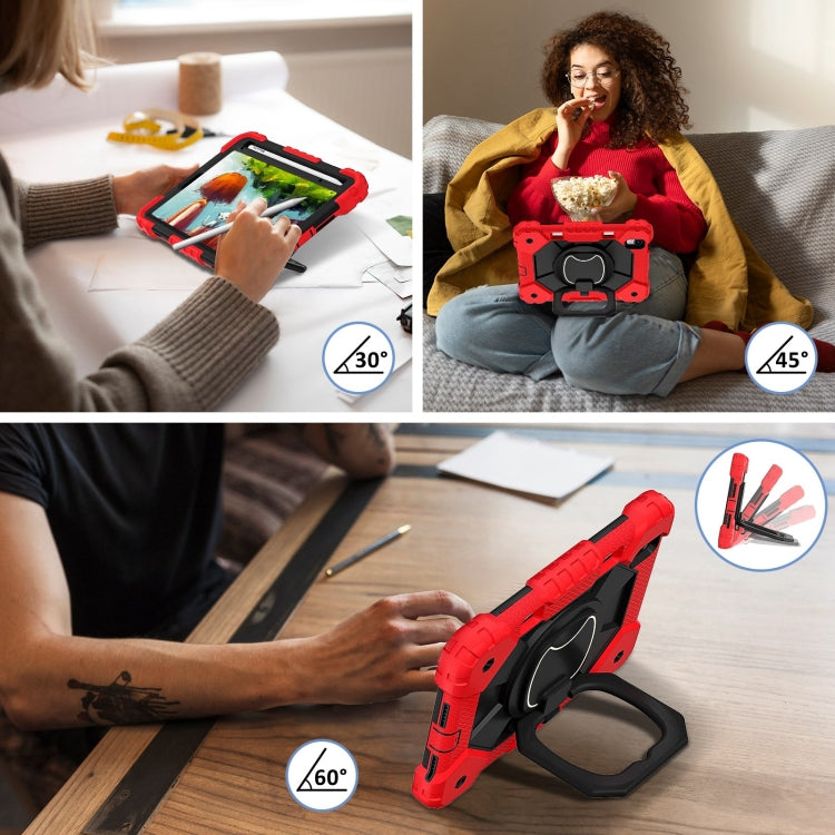 Funda híbrida Silicona Robot para iPad Mini 2024/Mini 6 (Rojo y Negro)