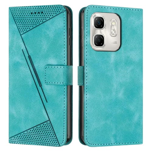 Funda de Cuero Triangular para Teléfono Infinix Hot 50I Dream con Cordón Largo (Verde)
