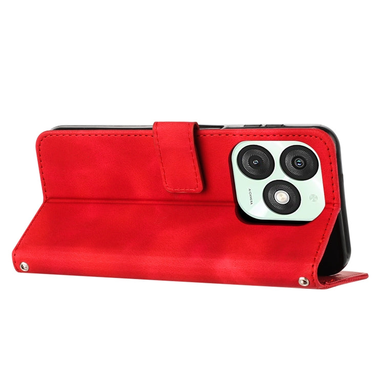 Funda de Cuero Triangular Dream Triangle para Itel A50 con Cordón Largo (Rojo)