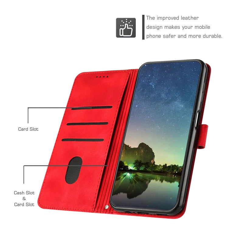Funda de Cuero Triangular Dream Triangle para Teléfono Itel A50C con Cordón Largo (Rojo)