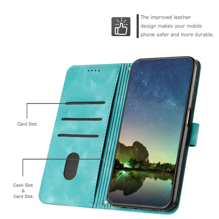 Funda de Cuero Triangular Dream Triangle para Teléfono Itel A50C con Cordón Largo (Verde)