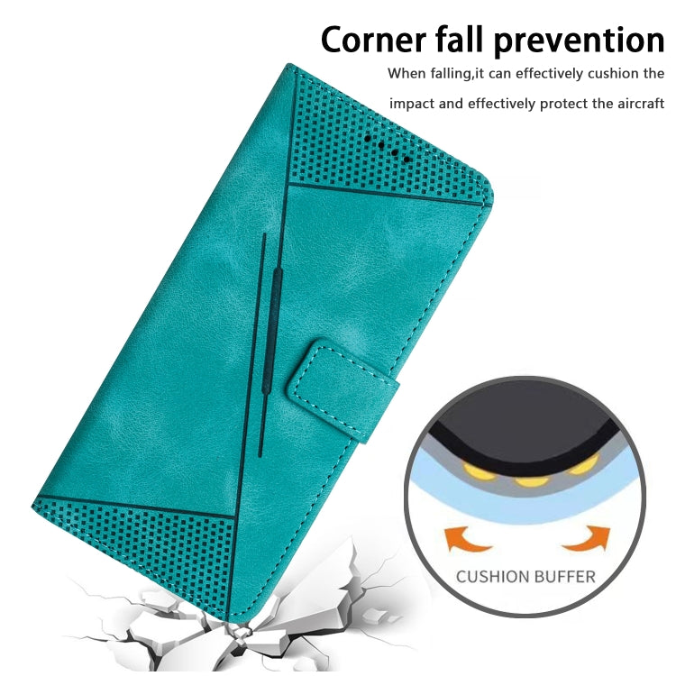 Funda de Cuero Triangular Dream Triangle con Cordón Largo para Itel A80 (Verde)