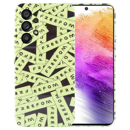 Estuche para Teléfono Samsung Galaxy A73 5G con Orificio Preciso para PC con Patrón Pintado (Verde)