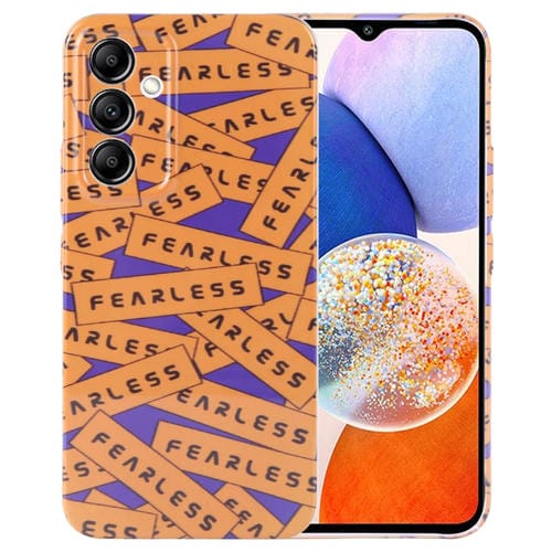 Estuche para Teléfono Samsung Galaxy A14 5G con Orificio Preciso para PC con Patrón Pintado (Etiqueta Naranja)