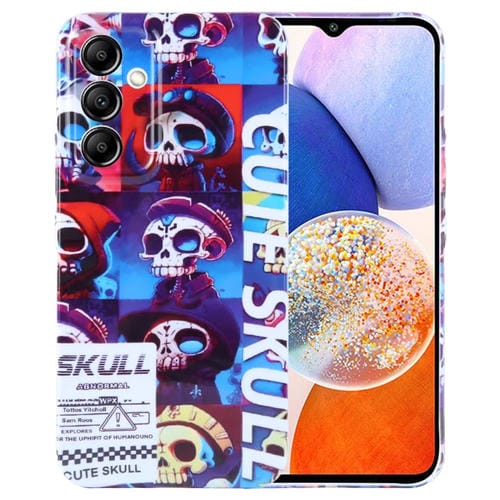 Funda para Teléfono Samsung Galaxy A14 5G PC con Orificio Preciso y Patrón Pintado (Calavera Linda)