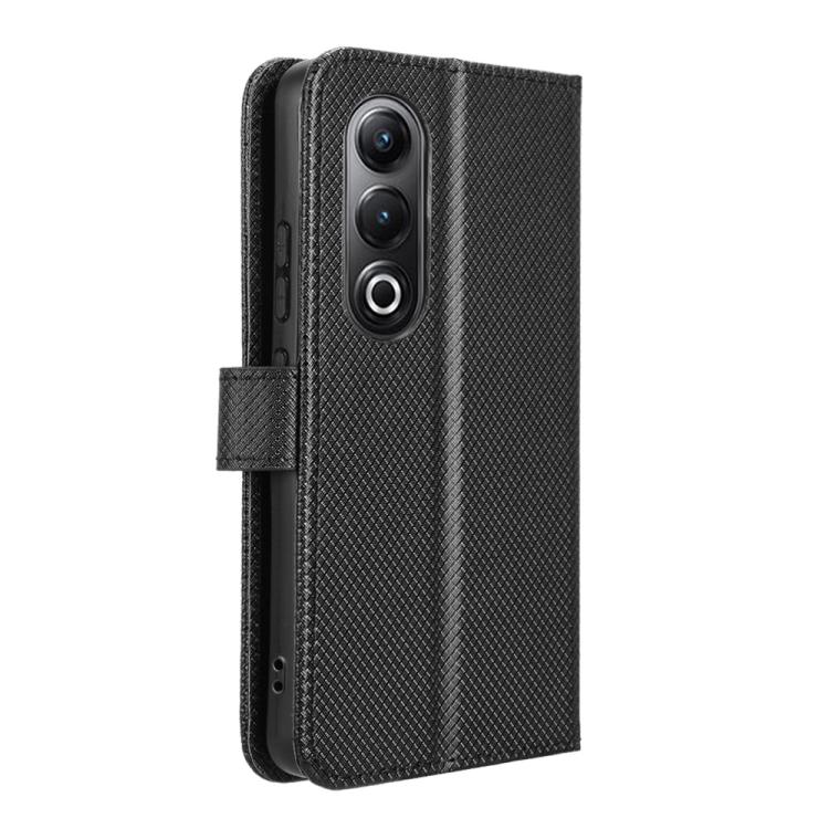 Funda de Cuero para Teléfono Itel S25 4G con Textura de Diamante (Negra)