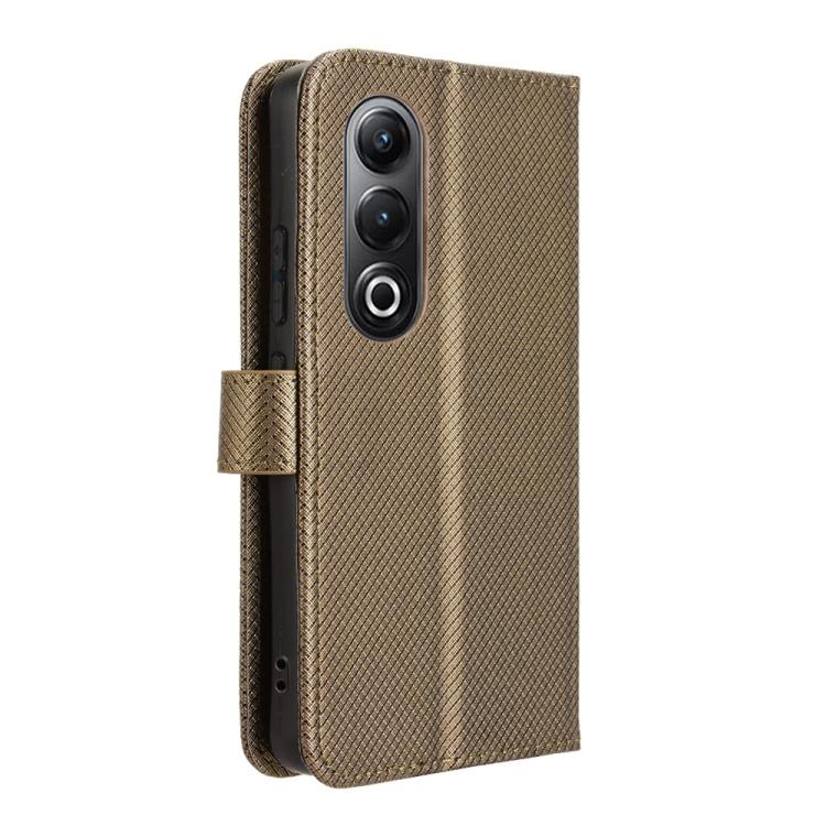 Funda de Cuero con Textura de Diamante para Teléfono Itel S25 4G (Marrón)