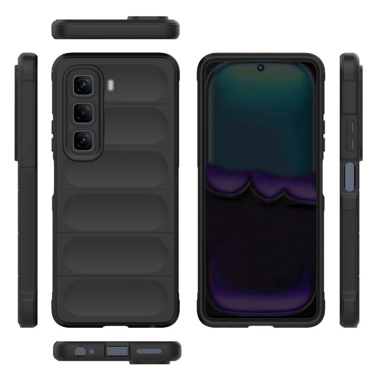 Funda TPU con Franela y Protección Mágica Global para Infinix Hot 50 4G (Negra)