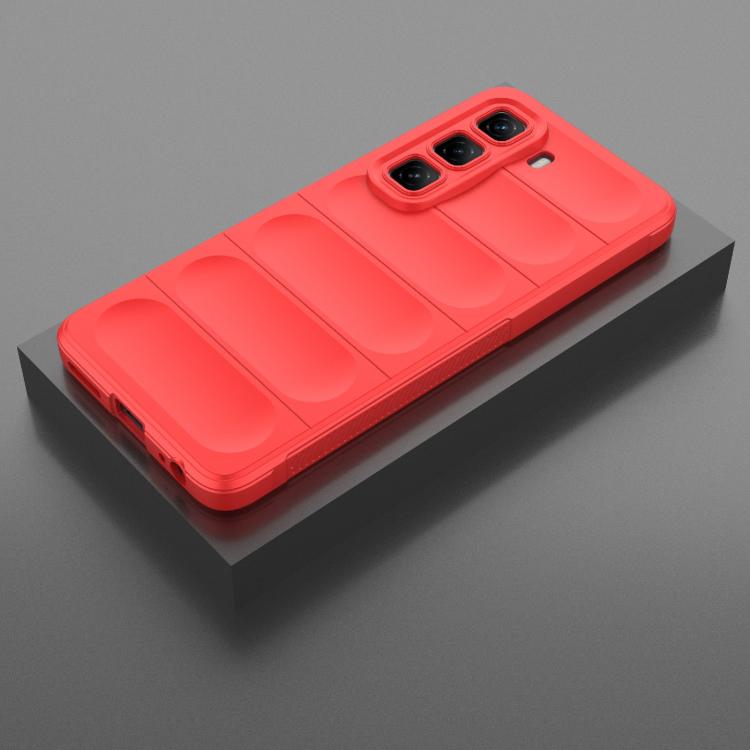 Funda TPU + Franela para Infinix Hot 50 4G Global Magic Shield (Roja)