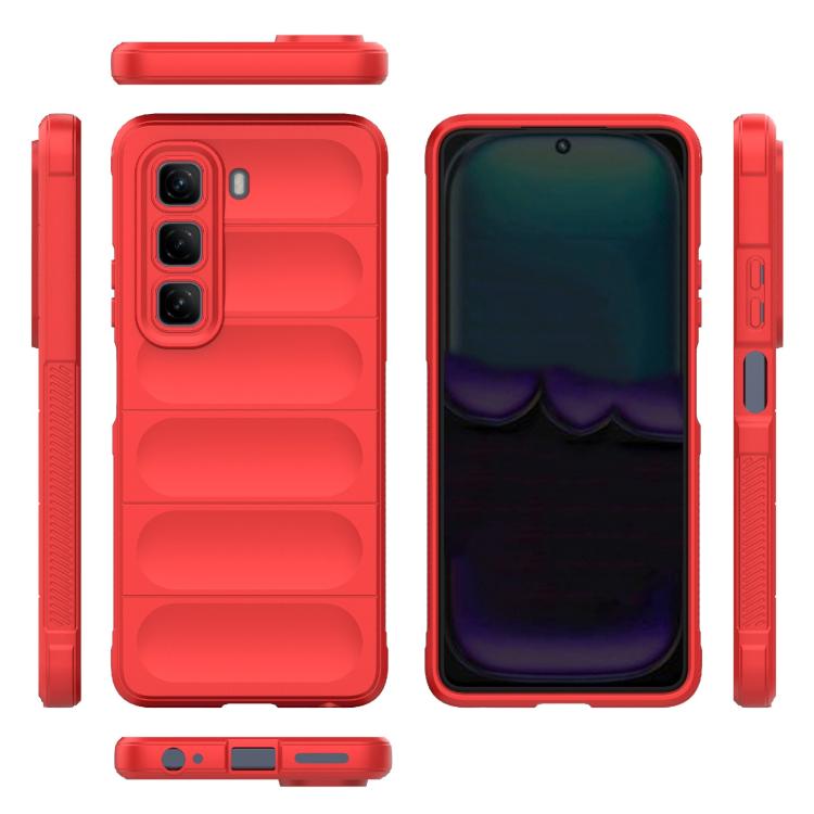 Funda TPU + Franela para Infinix Hot 50 4G Global Magic Shield (Roja)