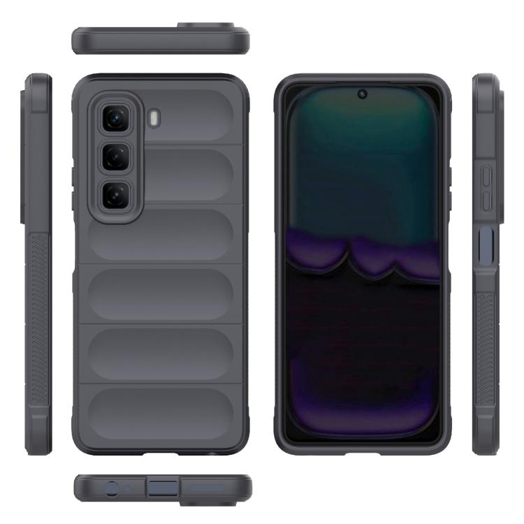 Funda TPU y Franela Protección Mágica Global para Infinix Hot 50 4G (Gris Oscuro)