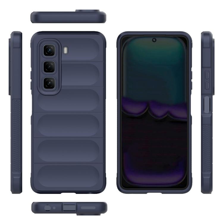Funda TPU y Franela Protección Mágica Global para Infinix Hot 50 4G (Azul Oscuro)