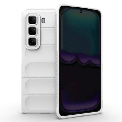 Funda de TPU + Franela para Infinix Hot 50 4G Global Magic Shield (Blanca)