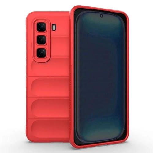 Funda TPU y Franela con Protección Mágica Global para Infinix Hot 50 Pro 4G (Roja)