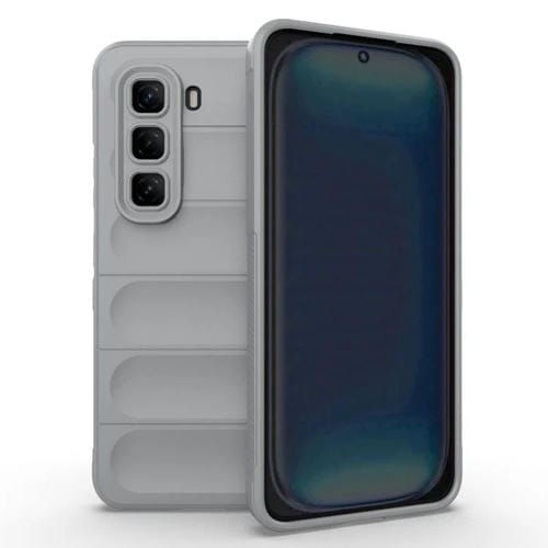 Funda TPU y Franela Protección Mágica Global para Infinix Hot 50 Pro 4G (Gris)