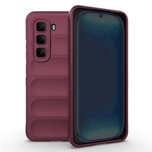 Funda TPU y Franela Infinix Hot 50 Pro 4G Protección Mágica Global (Rojo Vino)
