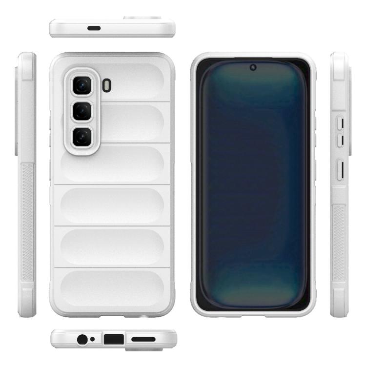 Funda TPU y Franela con Protección Mágica Global para Infinix Hot 50 Pro 4G (Blanca)