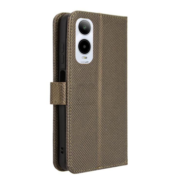 Funda de Cuero para Cricket Icon 6 con Textura de Diamante (Marrón)