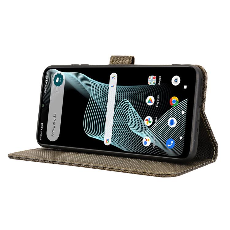 Funda de Cuero para Cricket Icon 6 con Textura de Diamante (Marrón)