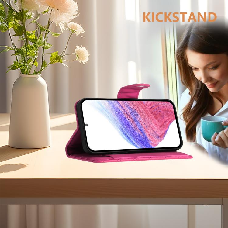 Funda de Cuero con Tapa y Textura Rómbica para OnePlus 13R Ace 5 Pro 5G con Cordón (Rojo)