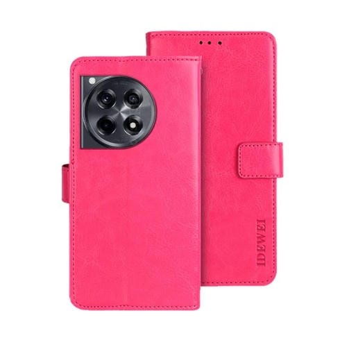Funda de Cuero Crazy Horse para OnePlus 12R (Rosa)