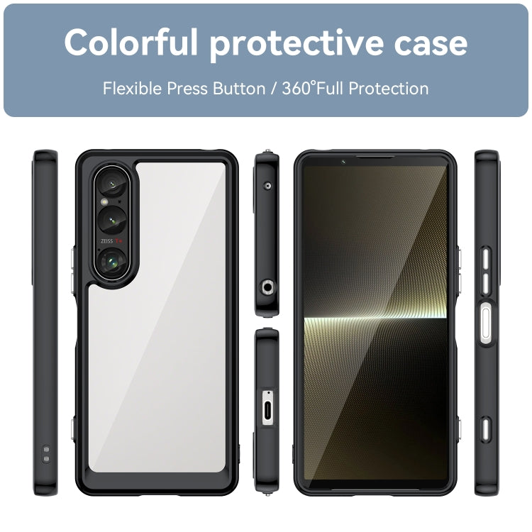 Funda Híbrida TPU Acrílico Sony Xperia 1 Vi Serie Colorida (Negra)