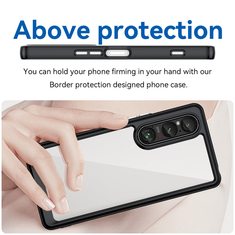 Funda Híbrida TPU Acrílico Sony Xperia 1 Vi Serie Colorida (Negra)