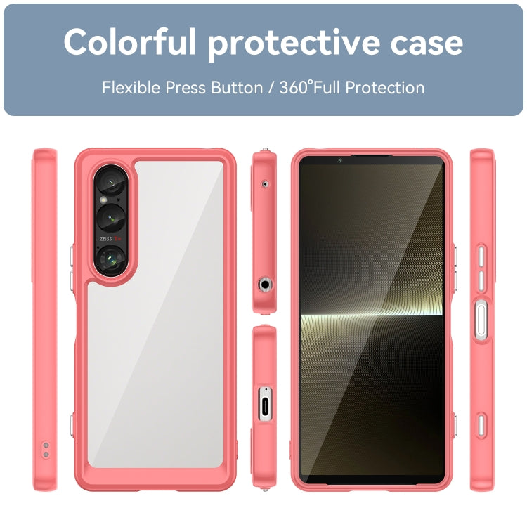Funda híbrida acrílico y TPU Sony Xperia 1 Vi serie Colorida (Roja)