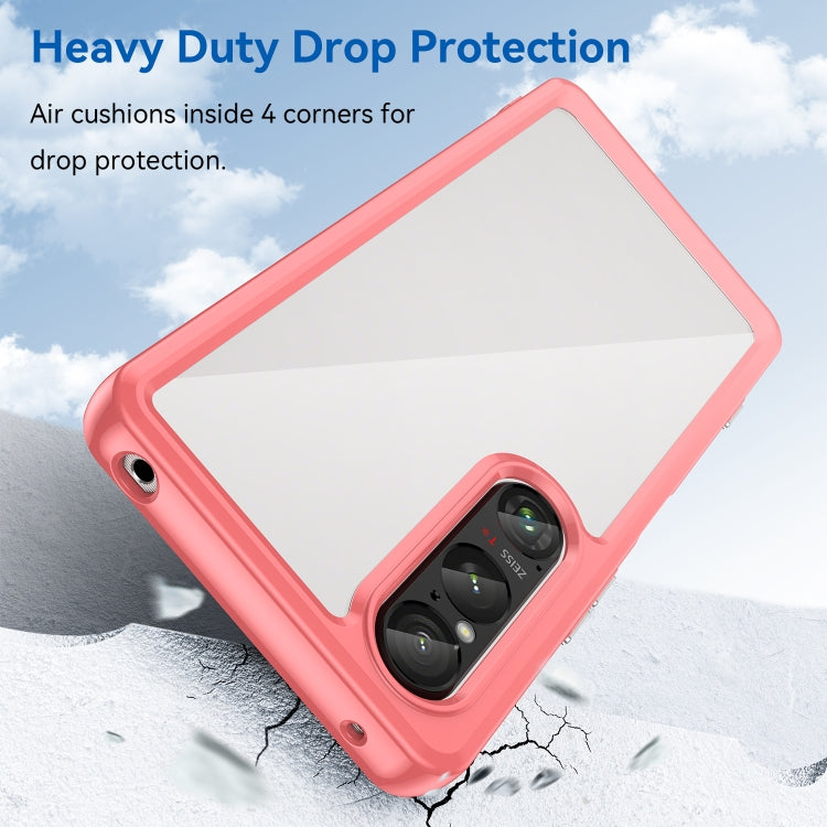 Funda híbrida acrílico y TPU Sony Xperia 1 Vi serie Colorida (Roja)