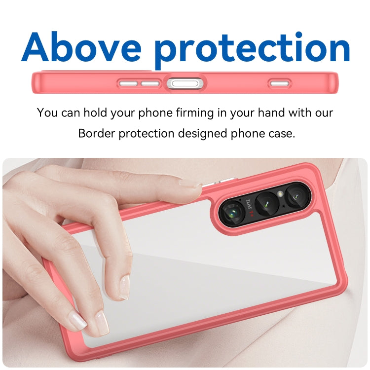 Funda híbrida acrílico y TPU Sony Xperia 1 Vi serie Colorida (Roja)