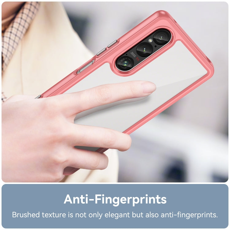 Funda híbrida acrílico y TPU Sony Xperia 1 Vi serie Colorida (Roja)