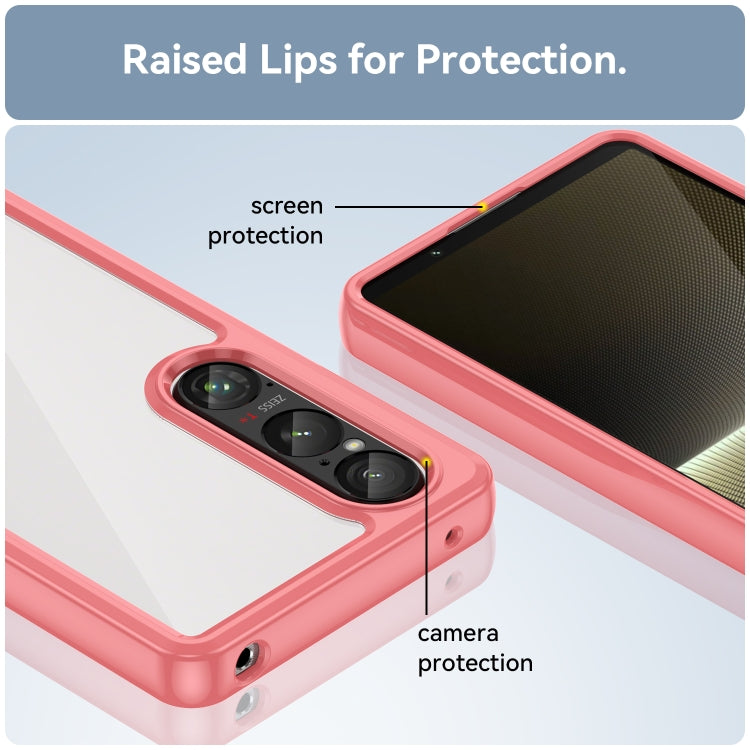 Funda híbrida acrílico y TPU Sony Xperia 1 Vi serie Colorida (Roja)