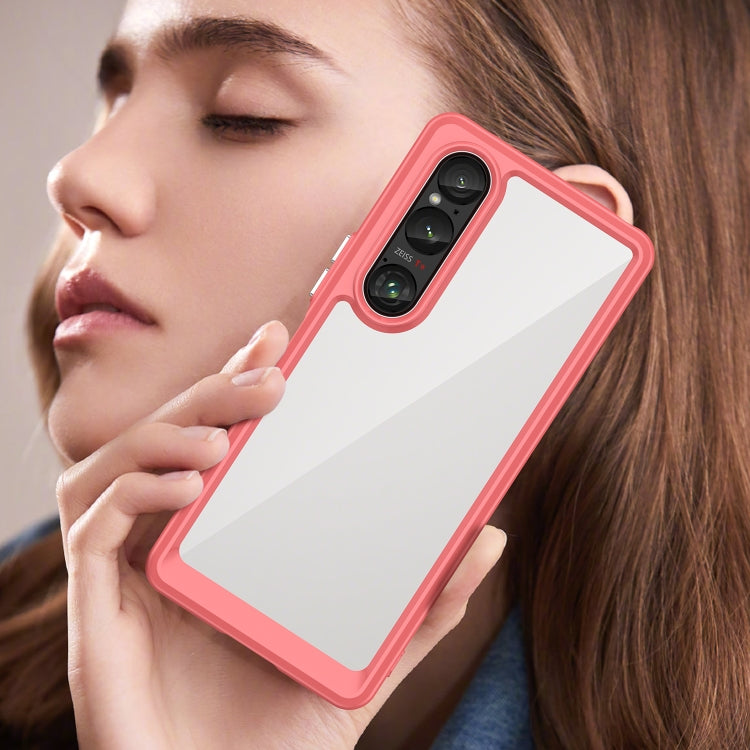 Funda híbrida acrílico y TPU Sony Xperia 1 Vi serie Colorida (Roja)