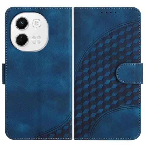 Funda de Cuero con Relieve Cabeza de Elefante para Tecno Pova 6 Neo 5G y Spark 30 5G con Cordón (Azul Real)