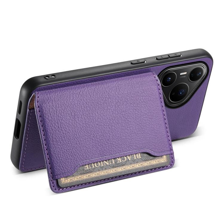 Funda para Huawei Pura 80 Pro / 80 Pro+ 5G con textura de becerro y diseño de cartera, cobertura total (morado)
