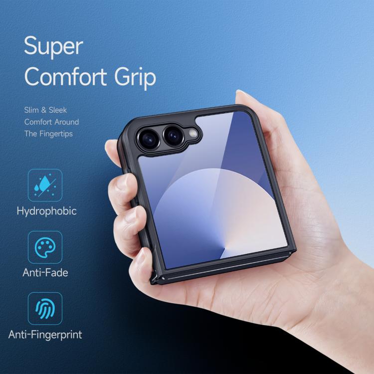 Funda DUX DUCIS Aimo Series Frosted Feel para Samsung Galaxy Z Flip7 5G (Negro)