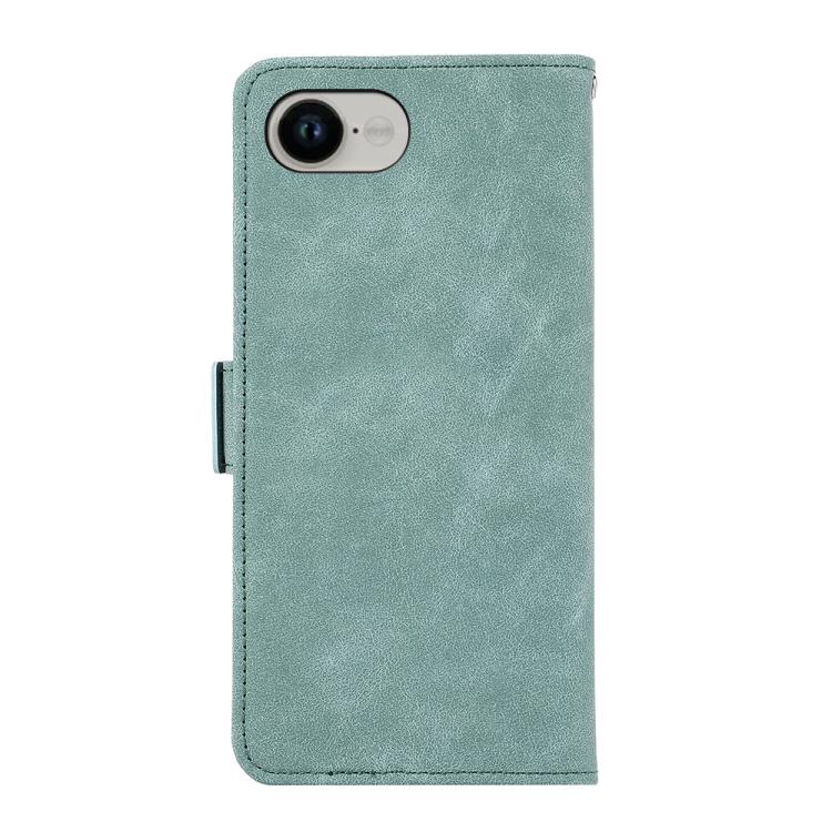 Funda de Cuero Abeel Rfid Magnética Esmerilada para iPhone 16E (Cian)