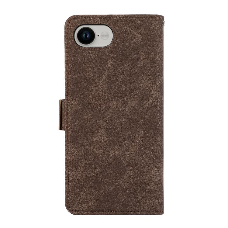 Funda de Cuero Abeel Rfid Magnética Esmerilada para iPhone 16E (Marrón)