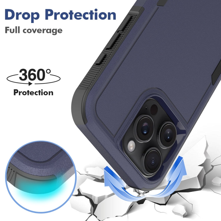 Funda para iPhone 16 Pro Max 2 en 1 PC + TPU (Azul Oscuro)