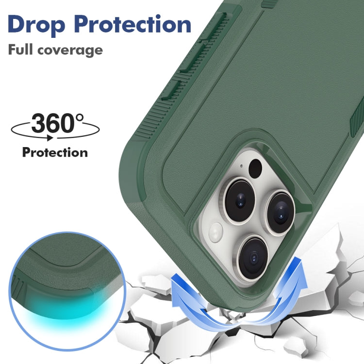 Funda para iPhone 16 Pro 2 en 1 PC + TPU (Verde Oscuro)