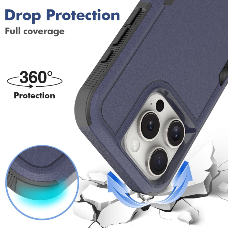 Funda para iPhone 16 Pro 2 En 1 PC + TPU (Azul Oscuro)