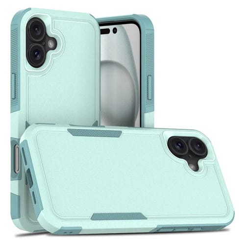 Funda para iPhone 16 Plus 2 en 1 PC y TPU (Verde Claro)