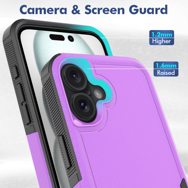 Funda para iPhone 16 Plus 2 En 1 PC + TPU (Morado)